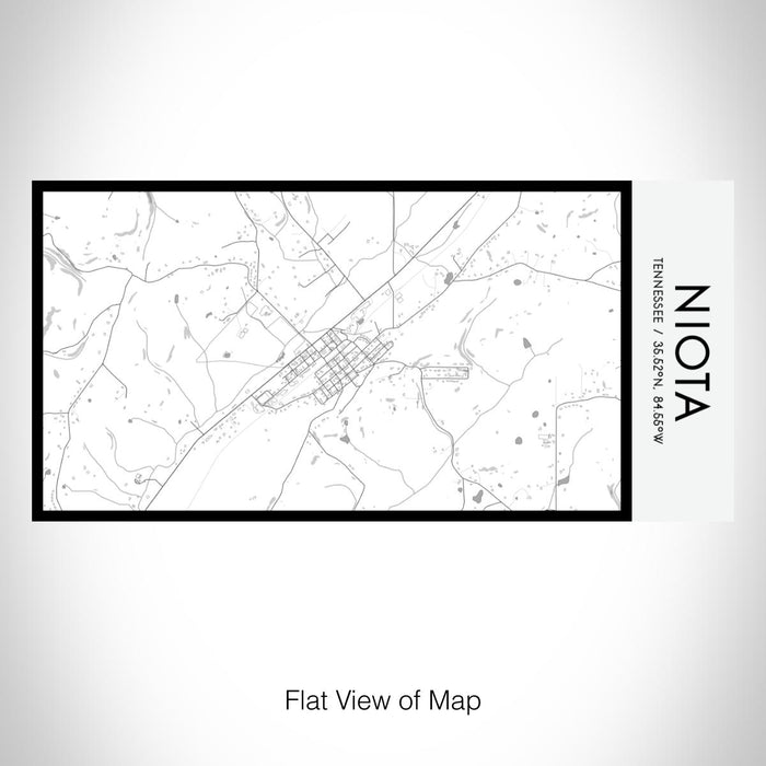 Rendered View of Niota Tennessee Map on 17oz Stainless Steel Insulated Bottle with printed classic style map