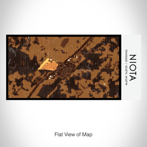 Rendered View of Niota Tennessee Map on 17oz Stainless Steel Insulated Bottle with printed ember style map