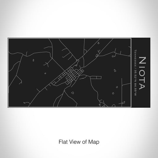 Rendered View of Niota Tennessee Map on 17oz Stainless Steel Insulated Cola Bottle in Black