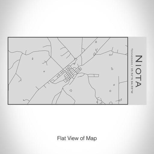 Rendered View of Niota Tennessee Map on 17oz Stainless Steel Insulated Cola Bottle
