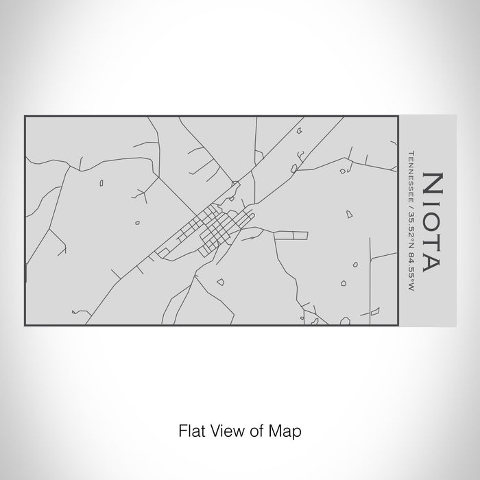 Rendered View of Niota Tennessee Map on 17oz Stainless Steel Insulated Cola Bottle