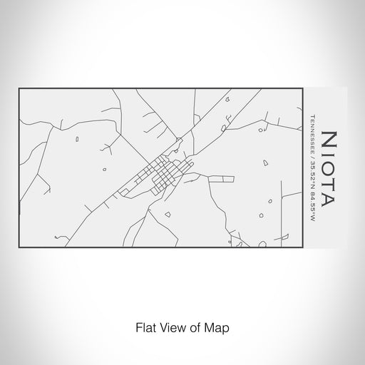 Rendered View of Niota Tennessee Map on 17oz Stainless Steel Insulated Cola Bottle in White