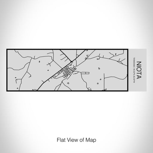 Rendered View of Niota Tennessee Map on 10oz Stainless Steel Insulated Cup with Sipping Lid