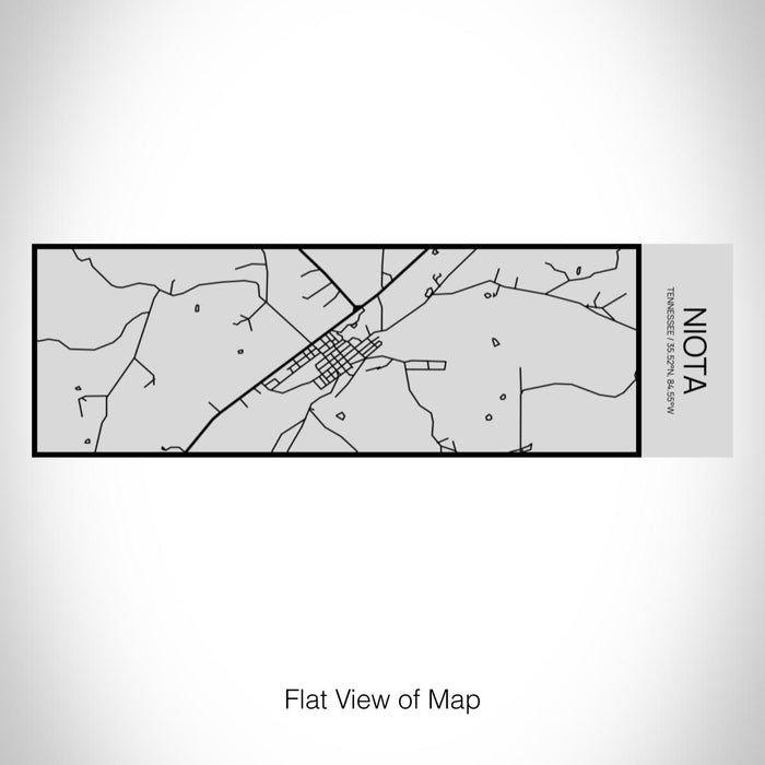 Rendered View of Niota Tennessee Map on 10oz Stainless Steel Insulated Cup with Sipping Lid