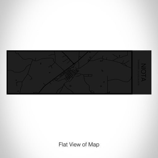 Rendered View of Niota Tennessee Map on 10oz Stainless Steel Insulated Cup in Matte Black with Sliding Lid