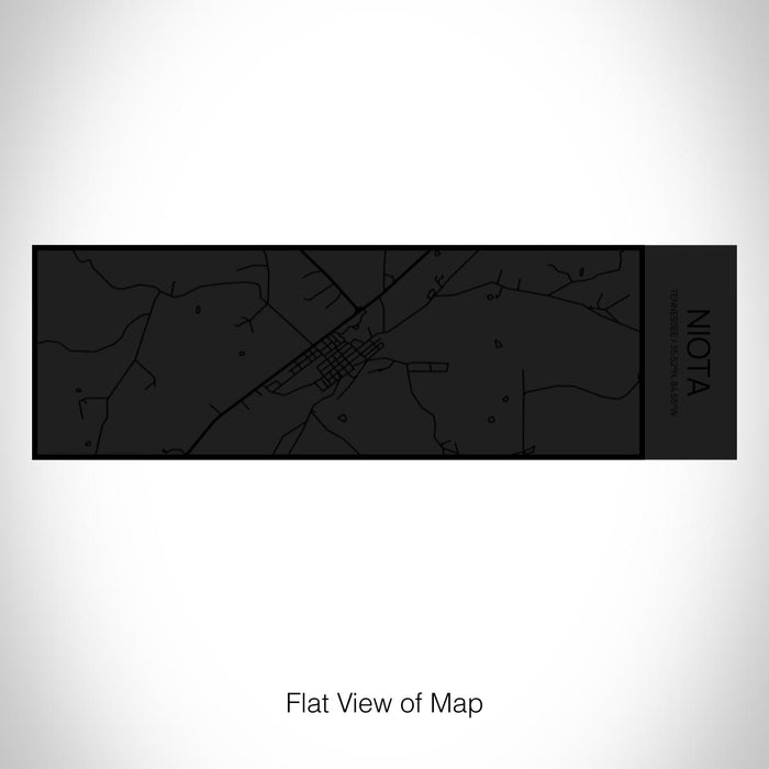 Rendered View of Niota Tennessee Map on 10oz Stainless Steel Insulated Cup in Matte Black with Sliding Lid