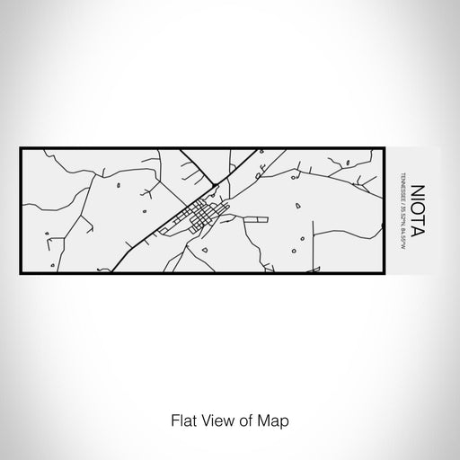 Rendered View of Niota Tennessee Map on 10oz Stainless Steel Insulated Cup in Matte White with Sliding Lid