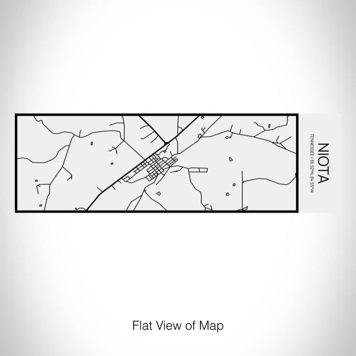 Rendered View of Niota Tennessee Map on 10oz Stainless Steel Insulated Cup in Matte White with Sliding Lid