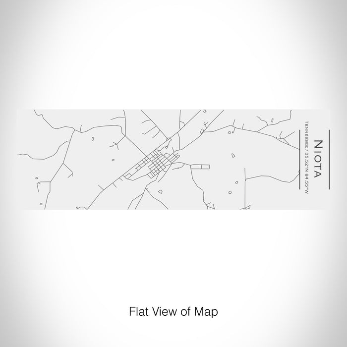 Rendered View of Niota Tennessee Map on 10oz Stainless Steel Insulated Cup with Sliding Lid in White
