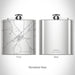 Rendered View of Niota Tennessee Map on 6oz Stainless Steel Flask