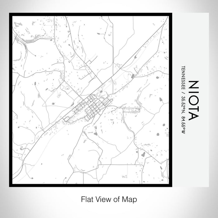 Rendered View of Niota Tennessee Map on 17oz Stainless Steel Insulated Tumbler in Classic Map Style