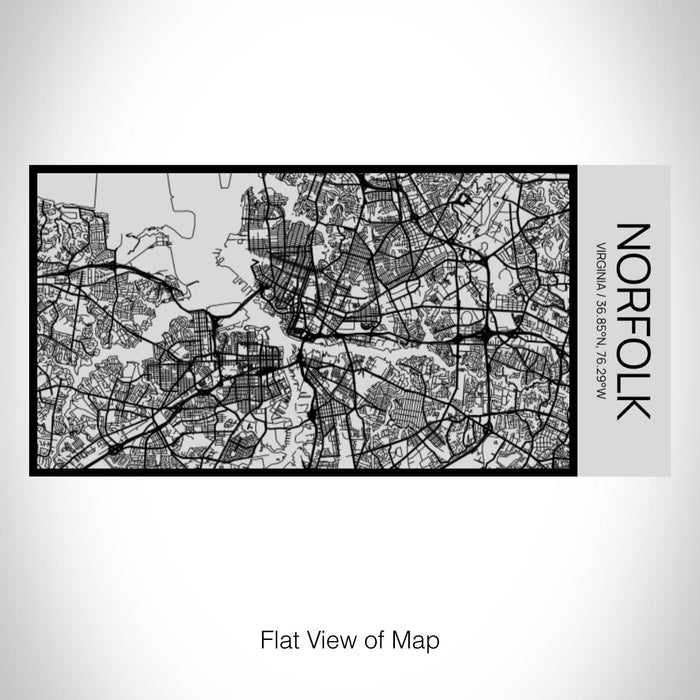 Rendered View of Norfolk Virginia Map on 17oz Stainless Steel Insulated Cola Bottle in Stainless