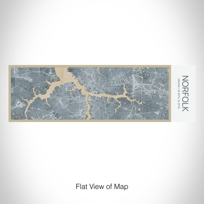 Rendered View of Norfolk Virginia Map on 10oz Stainless Steel Insulated Cup in Afternoon with Sliding Lid