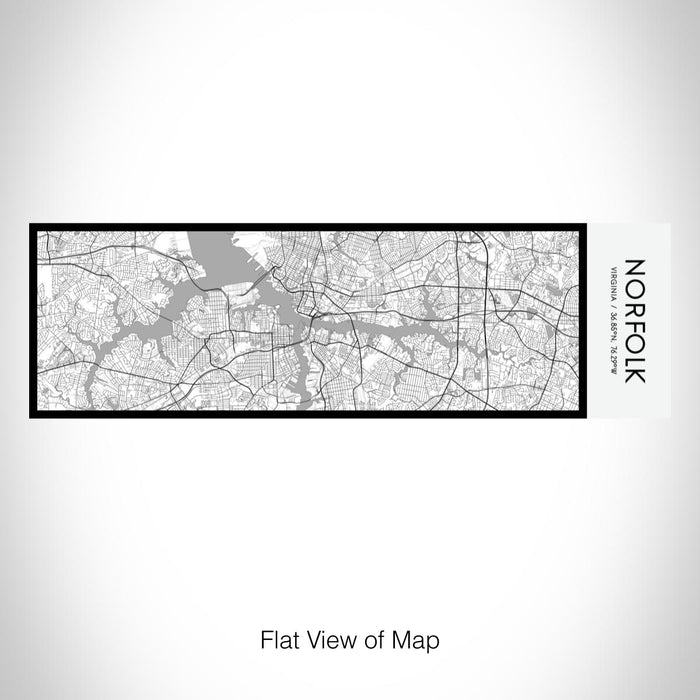 Rendered View of Norfolk Virginia Map on 10oz Stainless Steel Insulated Cup in Classic with Sliding Lid