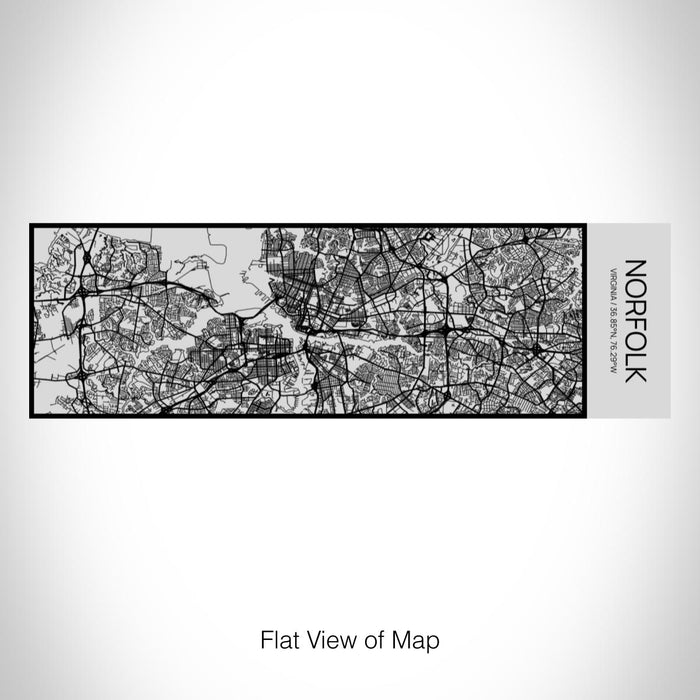 Rendered View of Norfolk Virginia Map on 10oz Stainless Steel Insulated Cup with Sipping Lid