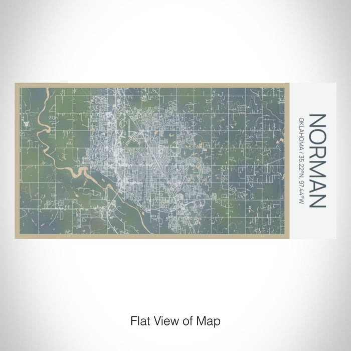 Rendered View of Norman Oklahoma Map on 17oz Stainless Steel Insulated Bottle with printed afternoon style map