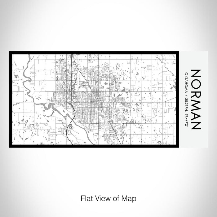 Rendered View of Norman Oklahoma Map on 17oz Stainless Steel Insulated Bottle with printed classic style map