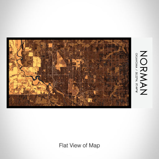 Rendered View of Norman Oklahoma Map on 17oz Stainless Steel Insulated Bottle with printed ember style map