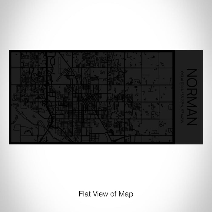 Rendered View of Norman Oklahoma Map on 17oz Stainless Steel Insulated Cola Bottle in Stainless in Matte Black