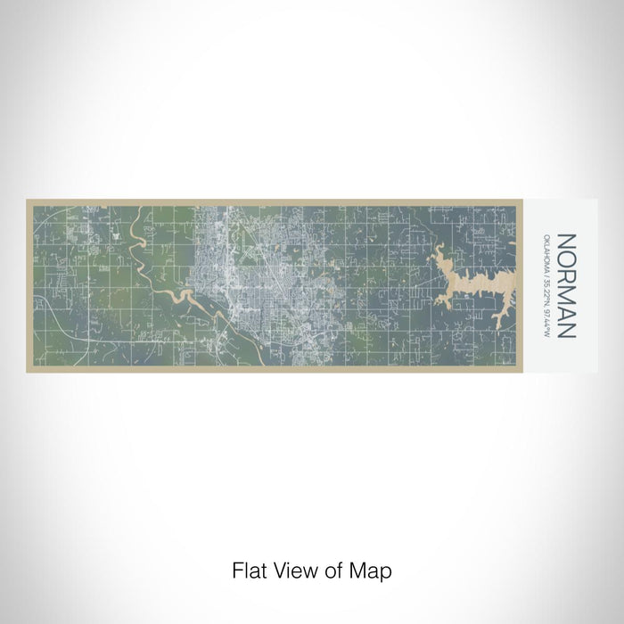 Rendered View of Norman Oklahoma Map on 10oz Stainless Steel Insulated Cup in Afternoon with Sliding Lid