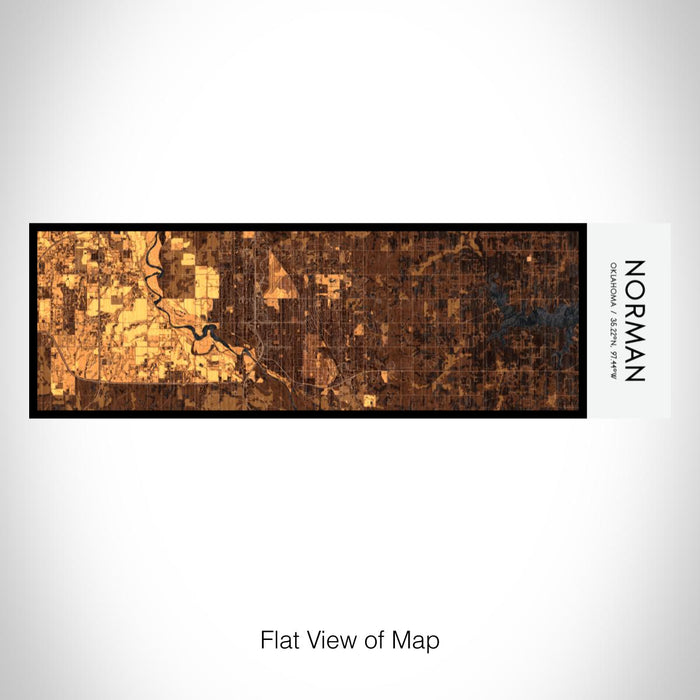 Rendered View of Norman Oklahoma Map on 10oz Stainless Steel Insulated Cup in Ember with Sliding Lid