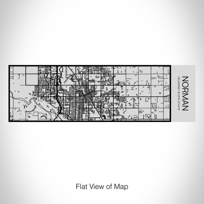 Rendered View of Norman Oklahoma Map on 10oz Stainless Steel Insulated Cup with Sipping Lid