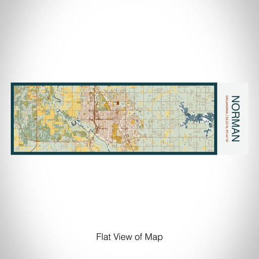 Rendered View of Norman Oklahoma Map on 10oz Stainless Steel Insulated Cup in Woodblock with Sliding Lid
