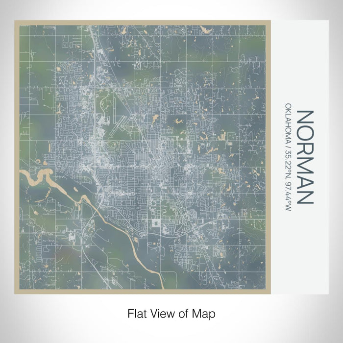 Rendered View of Norman Oklahoma Map on 17oz Stainless Steel Insulated Tumbler in Afternoon Map Style