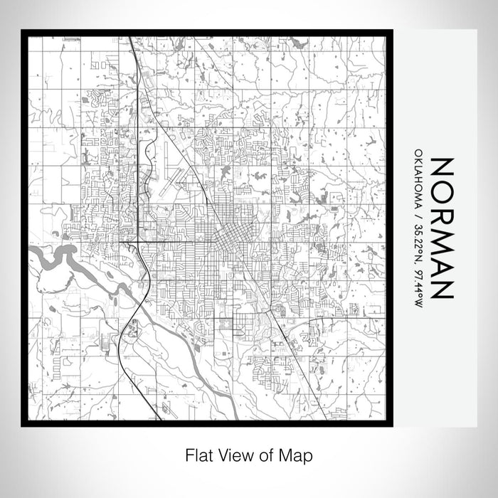 Rendered View of Norman Oklahoma Map on 17oz Stainless Steel Insulated Tumbler in Classic Map Style