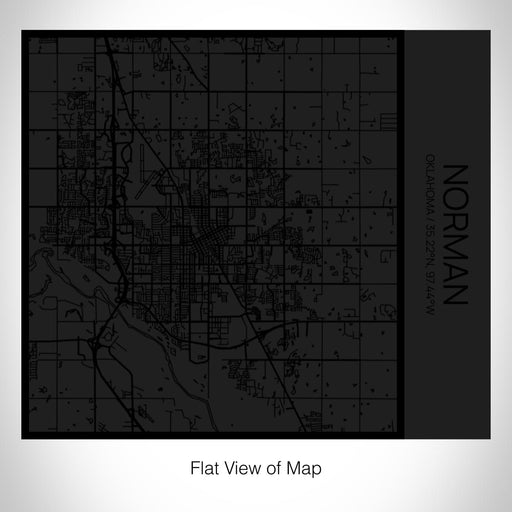 Rendered View of Norman Oklahoma Map on 17oz Stainless Steel Insulated Tumbler in Matte Black with Tactile Lines