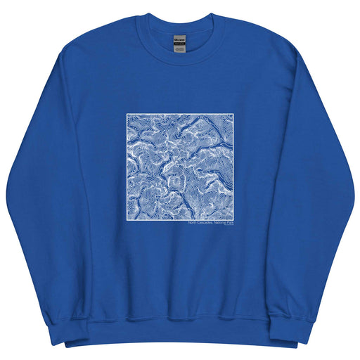 North Cascades National Park Topographic  Map Unisex Crewneck Sweater with City inscription in Royal Blue