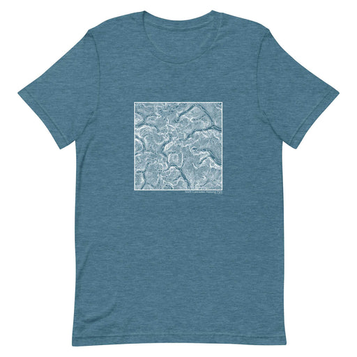 North Cascades National Park Topographic  Map Unisex T-Shirt with City inscription in Heather Teal