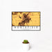 12x18 Northfield Minnesota Map Print Landscape Orientation in Ember Style With Small Cactus Plant in White Planter