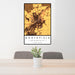 24x36 Northfield Minnesota Map Print Portrait Orientation in Ember Style Behind 2 Chairs Table and Potted Plant