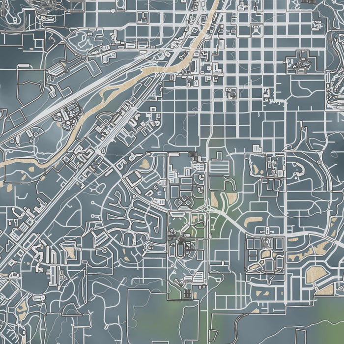 Northfield Minnesota Map Print in Afternoon Style Zoomed In Close Up Showing Details