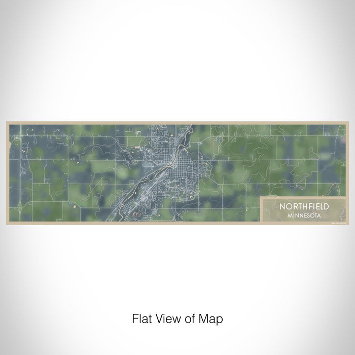 Flat View of Map Custom Northfield Minnesota Map Enamel Mug in Afternoon