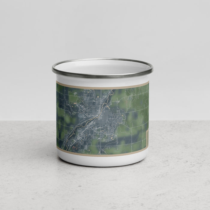 Front View Custom Northfield Minnesota Map Enamel Mug in Afternoon