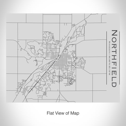 Rendered View of Northfield Minnesota Map on 20oz Stainless Steel Insulated Bottle with Bamboo Top