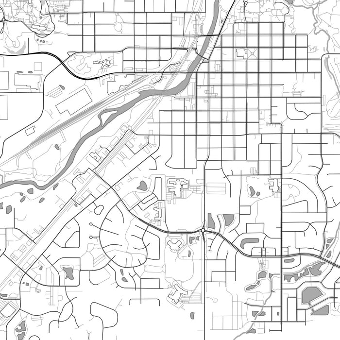 Northfield Minnesota Map Print in Classic Style Zoomed In Close Up Showing Details