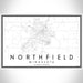 Northfield Minnesota Map Print Landscape Orientation in Classic Style With Shaded Background