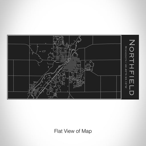 Rendered View of Northfield Minnesota Map on 17oz Stainless Steel Insulated Cola Bottle in Black