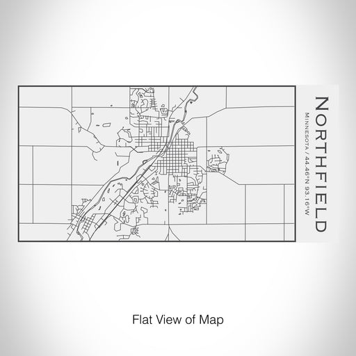 Rendered View of Northfield Minnesota Map on 17oz Stainless Steel Insulated Cola Bottle in White