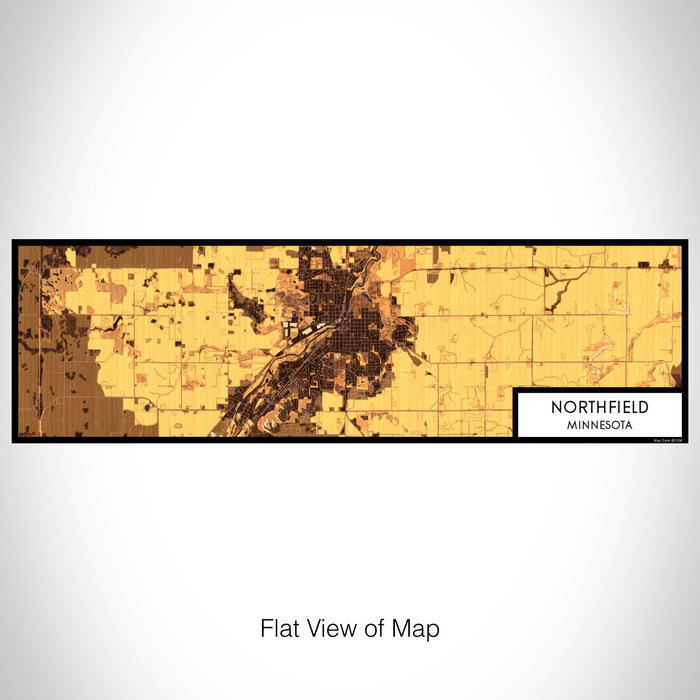 Flat View of Map Custom Northfield Minnesota Map Enamel Mug in Ember