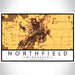 Northfield Minnesota Map Print Landscape Orientation in Ember Style With Shaded Background