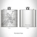 Rendered View of Northfield Minnesota Map on 6oz Stainless Steel Flask