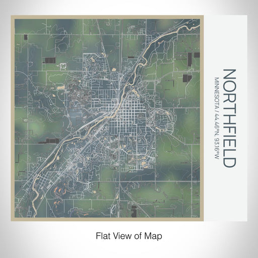 Rendered View of Northfield Minnesota Map on 17oz Stainless Steel Insulated Tumbler in Afternoon Map Style