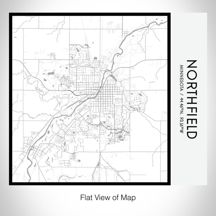 Rendered View of Northfield Minnesota Map on 17oz Stainless Steel Insulated Tumbler in Classic Map Style