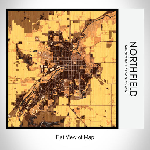 Rendered View of Northfield Minnesota Map on 17oz Stainless Steel Insulated Tumbler in Ember Map Style