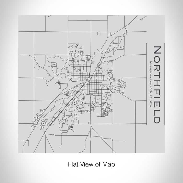 Rendered View of Northfield Minnesota Map on 17oz Stainless Steel Insulated Tumbler