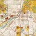 Northfield Minnesota Map Print in Woodblock Style Zoomed In Close Up Showing Details